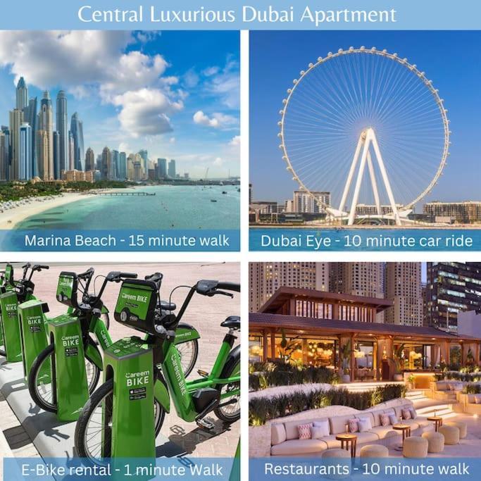 Marina View With Pool, Gym, Tennis Court, 5 Mins To Beach Dubai Exterior foto
